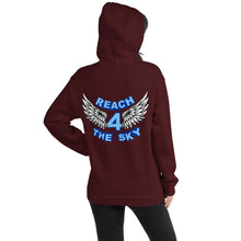 Load image into Gallery viewer, Adult Reach - 4 - The Sky Unisex Hoodie Blue Text