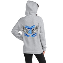 Load image into Gallery viewer, Adult Reach - 4 - The Sky Unisex Hoodie Blue Text