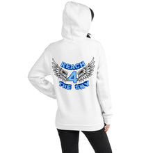 Load image into Gallery viewer, Adult Reach - 4 - The Sky Unisex Hoodie Blue Text