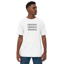 Load image into Gallery viewer, Observe - Unisex premium viscose hemp t-shirt - White