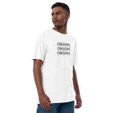 Load image into Gallery viewer, Observe - Unisex premium viscose hemp t-shirt - White