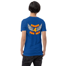 Load image into Gallery viewer, Adult Reach -4- The Sky Short-Sleeve Unisex T-Shirt - Yellow Text