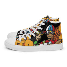 Load image into Gallery viewer, KOOL KIDD - Women’s high top canvas shoes - Black
