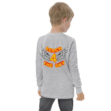Load image into Gallery viewer, REACH FOR THE SKY - Youth long sleeve tee - Yellow text