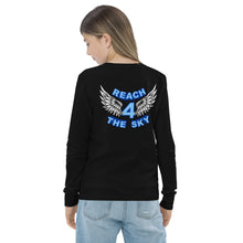Load image into Gallery viewer, REACH FOR THE SKY - Youth long sleeve tee - Blue text