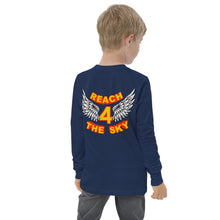 Load image into Gallery viewer, REACH FOR THE SKY - Youth long sleeve tee - Yellow text