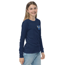 Load image into Gallery viewer, REACH FOR THE SKY - Youth long sleeve tee - Blue text
