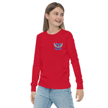 Load image into Gallery viewer, REACH FOR THE SKY - Youth long sleeve tee - Blue text