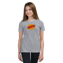 Load image into Gallery viewer, HERO - Youth Short Sleeve T-Shirt (Girl Super Hero on back)