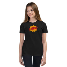 Load image into Gallery viewer, HERO - Youth Short Sleeve T-Shirt (Girl Super Hero on back)