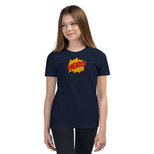 Load image into Gallery viewer, HERO - Youth Short Sleeve T-Shirt (Girl Super Hero on back)