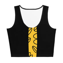 Load image into Gallery viewer, FUN - Yellow &amp; Black Crop Top
