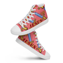 Load image into Gallery viewer, JESUS 100 - Men’s high top canvas shoes - Pink
