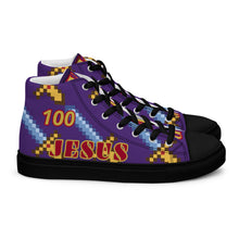 Load image into Gallery viewer, JESUS 100 - Women’s high top canvas shoes - Indigo
