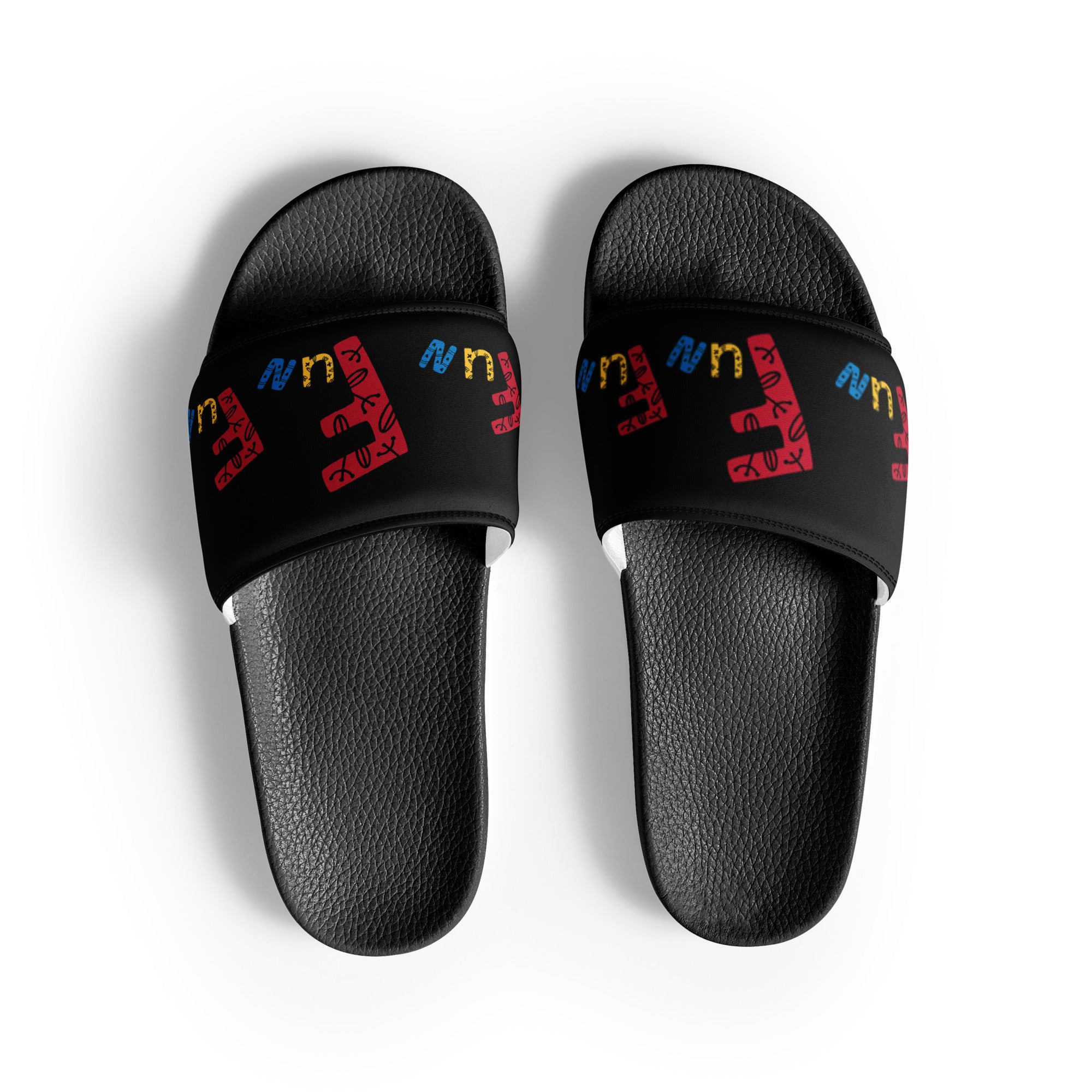 FUN - Women's slides - Black – SAY WORD APPAREL NYC