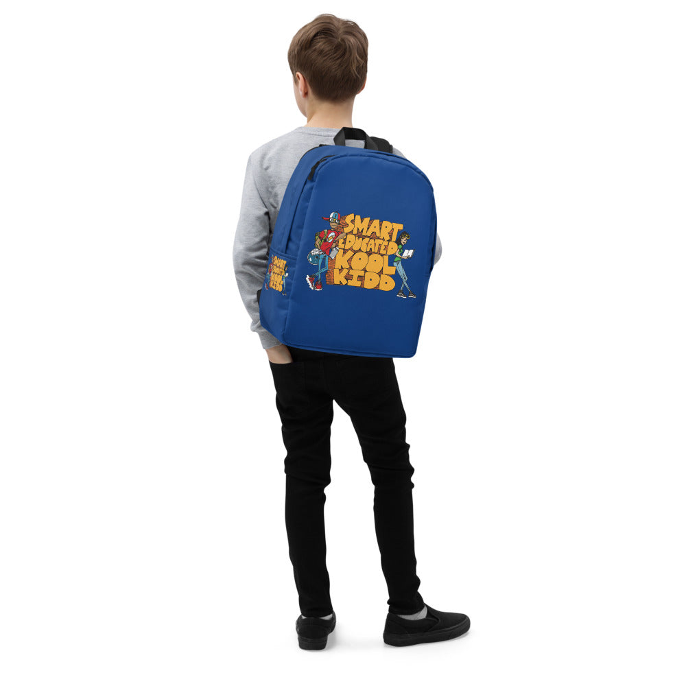 Smart Educated Kool Kidd Minimalist Backpack - Royal Blue