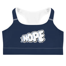 Load image into Gallery viewer, NOPE - Sports bra - Navy - Outline white
