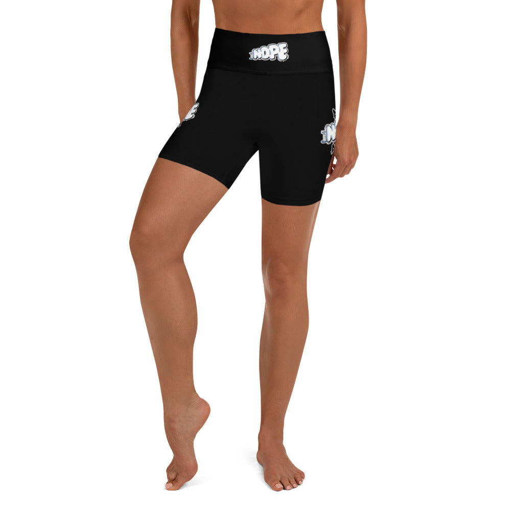 AJISAI Women's Size M Biker Shorts Black Pro Compression for Yoga