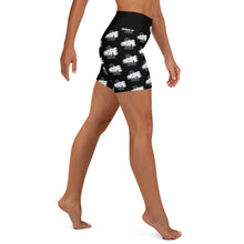 Load image into Gallery viewer, Womens N&amp;N-A Yoga Shorts(black&amp;white pattern)
