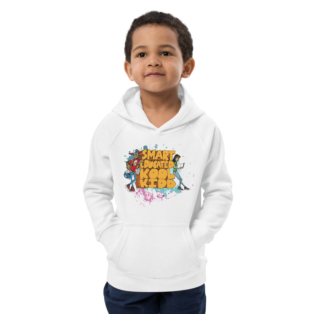 NYC APPAREL Educated - WORD Kool Kidd Smart SAY – Kids Organic hoodie-80% eco Cotton
