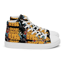 Load image into Gallery viewer, KOOL KIDD - Men’s high top - All over print  canvas shoes - Black

