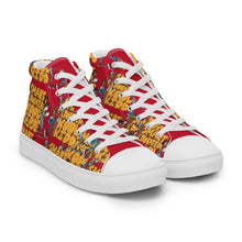 Load image into Gallery viewer, KOOL KIDD - Men’s high top -  all over print canvas shoes - Red
