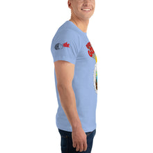 Load image into Gallery viewer, Men&#39;s fitted GOD Move baby blue T-Shirt
