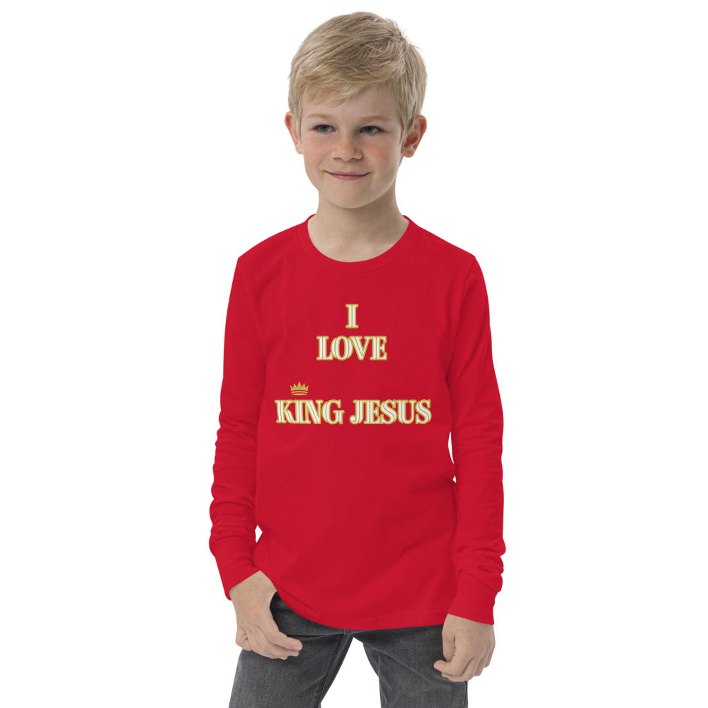 KING JESUS - Youth long sleeve tee - RED