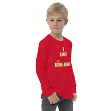 Load image into Gallery viewer, KING JESUS - Youth long sleeve tee - RED
